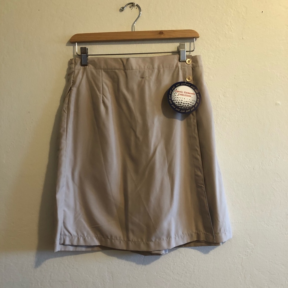 Classic Elements Collection Tan Golf Skort